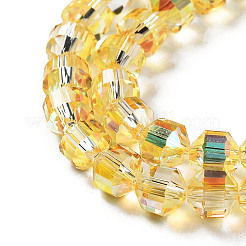 Гальванические нити стеклянных бусин-рондель EGLA-A036-09A-FP01