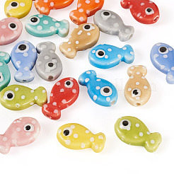 20шт 10 цвета фарфоровые бусины ручной работы&nbsp;PORC-TA0001-12