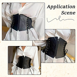 1 Stück elastischer Gürtel aus Kunstleder für Damen&nbsp;AJEW-CL0002-90