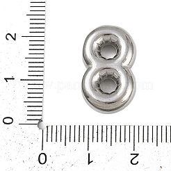 304ステンレスペンダント  フィギュアチャーム  ステンレス鋼色  数8  20x12.5x5.5mm  穴：2mm&nbsp;STAS-P402-01P-08