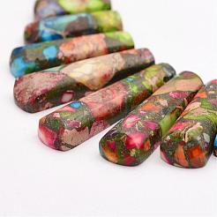 Собранные золотые линии и нитки из бисера имперской яшмы G-P298-K01