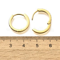 Серьги-кольца Huggie Hoop из нержавеющей стали 304 с микропаве из кубического циркония&nbsp;EJEW-C096-01J-G