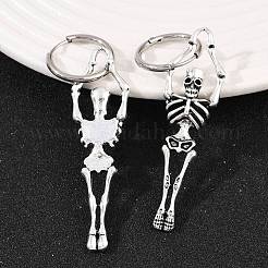 Серьги-кольца из сплава скелетов&nbsp;LS-EJEW-Z132-01AS