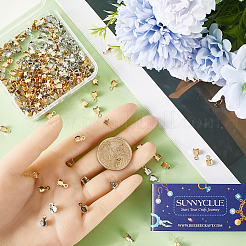 300 шт. 2-х цветная латунная подвеска со стразами&nbsp;KK-SC0004-55