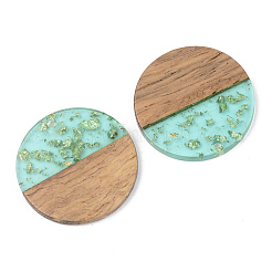 Подвески из прозрачной смолы и ореха RESI-S389-025A-B02