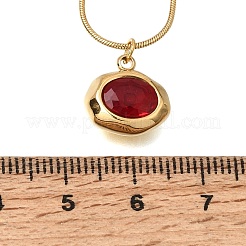 Collane con ciondolo in acciaio inossidabile 304 con pavé di zirconi cubici&nbsp;SA-CBADCF0-03G