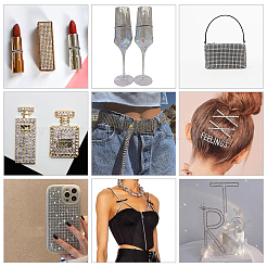 Стеклянный горный хрусталь исправление горный хрусталь и жемчужная лента DIY-WH0016-64B