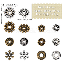 360шт 12 стильные бусины из сплава&nbsp;FIND-PA0001-02