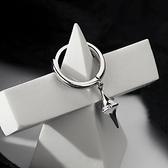 Серьги-кольца из латуни со звездами&nbsp;FS-WGD90F4-01