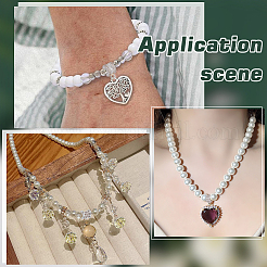 10 шт. 5 стиля латунных трубчатых дужек с микропаве из кубического циркония KK-AR0001-85