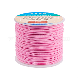 Corda elastico, esterno in poliestere e nucleo in lattice, perla rosa, 2mm, circa 50m/rotolo, 1 rotolo / scatola