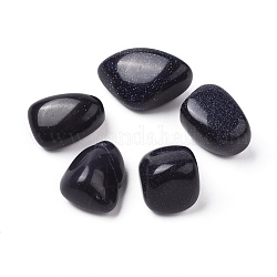 Синтетические голубые шарики голдстоуновские, упавший камень, драгоценные камни наполнителя вазы, нет отверстий / незавершенного, самородки, 20~35x13~23x8~22 мм