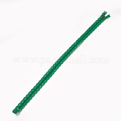 Garment Accessories, Nylon Lace Zipper, Zip-fastener Components, Dark Green, 34x2.4cm