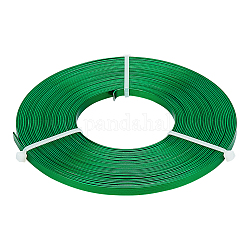 Aluminum Wire, Flat, Medium Sea Green, 5x1mm, about 32.8 Feet(10m)/roll