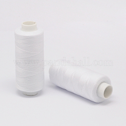 Полиэстер швейных ниток, белые, 0.2 мм, Около 400 ярдов / рулон