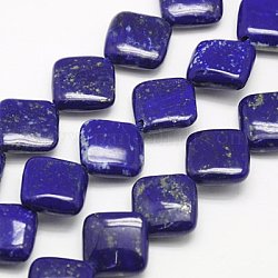 Natural Lapis Lazuli Beads Strands, Grade A, Rhombus, Midnight Blue, 14x14x5mm, Hole: 1mm