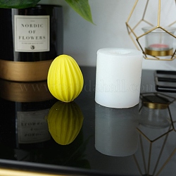 Moldes de silicona de calidad alimentaria para velas de huevos de Pascua diy, para hacer velas perfumadas, patrón de la raya, 6x6.7 cm