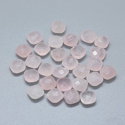 Perlas naturales de cuarzo rosa, sin agujero / sin perforar, cuadrado, 7.5x7.5x3.5~4mm