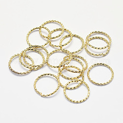 Длинные латунные кольца, реальный 18k позолоченный, без никеля , кольцо, открытые кольца прыжок, 18 датчик, 12x1 мм, внутренний диаметр: 10 мм