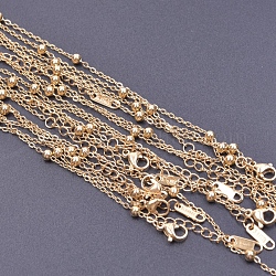 304 Satellitenkette aus Edelstahl, zur Herstellung von Perlenketten, golden, 15.75 Zoll (40 cm)