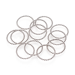 Tibetan Style Linking Rings, Lead Free,Cadmium Free and Nickel Free, Twisted Ring, Antique Silver, about 26mm in diameter, 2mm thick, hole: 22mm