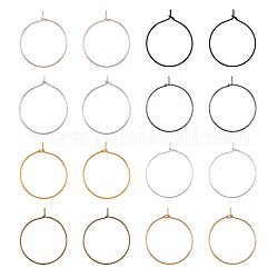 SUPERFINDINGS 400Pcs 8 Colors Iron Wine Glass Rings Hoop Earrings Findings Wine Glass Charm Rings Markers Wine Tasting Party Decoration for Jewelry Making Wedding Birthday Party