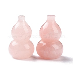 Природного розового кварца бусы, без отверстия , Горлянка, 38x24 мм