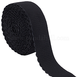 Benecreat cavo / fascia in gomma elastica piatta, accessori per cucire indumenti per tessitura, nero, 40mm