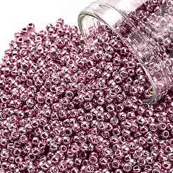 Toho perles de rocaille rondes, Perles de rocaille japonais, (571) or rose galvanisé, 11/0, 2.2mm, Trou: 0.8mm, environ 1103 pcs/10 g