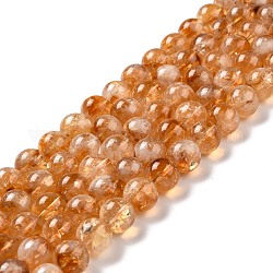 Chapelets de perles de citrine naturelle, ronde, 12~12.5mm, Trou: 1mm, Environ 31 pcs/chapelet, 15.16'' (38.5 cm)