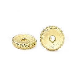 Placage en rack perles d'espacement en alliage, disque, or clair, 6x1.5mm, Trou: 1mm
