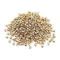 Ccb Kunststoff-Perlen, facettiert, Würfel, golden, 4x4x4 mm, Bohrung: 1 mm