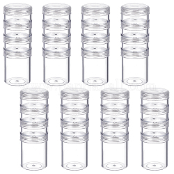 Set di bottiglie ricaricabili in pp, colonna, chiaro, 39x106mm, capacità: 10g