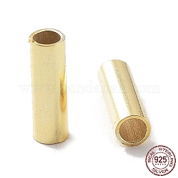 スターリングシルバースペーサーチューブビーズ925個  コラム  ゴールドカラー  6x2mm  穴：1.5mm  約146個(10g)/袋