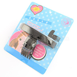 Plastikhaar Pony flauschigen Haar-Styling-Tools, Schwarz, 80x120x45 mm