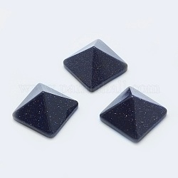 Cabochons en pierre bleue synthétique, pyramide, 20x20x12~13mm, longueur diagonale: 26mm
