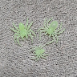 Светящиеся в темноте пластиковые пауки, светящиеся животные, страшное украшение на хэллоуин, озорство опора, светло-зеленый, 21x20 мм