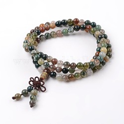 3 boucles naturelles bracelets wrap agate de perles indiennes, 620~660mm