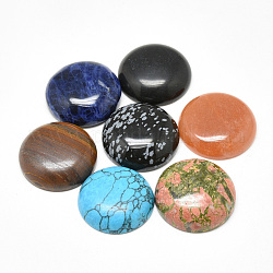 Природные и синтетические драгоценный камень кабошоны, полукруглые / купольные, 29~30x8 мм