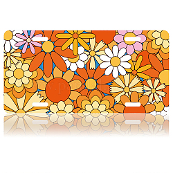 Dekorationsrahmen aus Aluminiumlegierung, für Nummernschild, Rechteck, Blume, 150x300x8 mm
