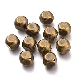 Ccb Kunststoff-Perlen, Würfel, Antik Bronze, 14.5x14x12 mm, Loch: 1.5 mm, Diagonallänge: 14.5mm, Seitenlänge: 12mm