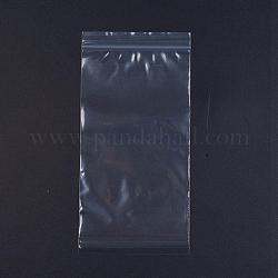 プラスチックジップロックバッグ  再封可能な包装袋  トップシール  セルフシールバッグ  長方形  ホワイト  20x10cm  片側の厚さ：2.1ミル（0.055mm）  100個/袋