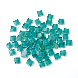 モザイクガラスタイル  染色正方形片  家の装飾やdiyの工芸品  ライトシーグリーン  9.5x9.5x4~4.5mm  約300個/袋