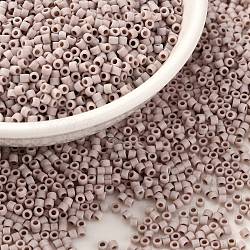 Cylinder Seed Beads, Frosted Colors, Uniform Size, Rosy Brown, 2x1.3~1.5mm, Hole: 0.8~1mm, about 40000pcs/bag, 450g/bag