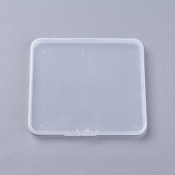 Transparente Kunststoffperlenbehälter, Würfel, Transparent, 12.5x11.5x1.15 cm