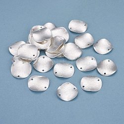Соединители латунные звенья, долговечный, плоско-круглые, 925 серебро покрытием, 18x1 мм, отверстие : 1.4 мм