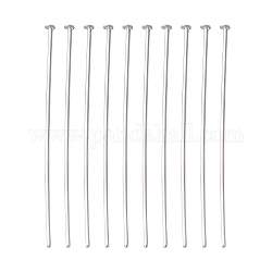 304 Stainless Steel Flat Head Pins, Stainless Steel Color, 30x0.6mm, 22 Gauge, 5000pcs/bag, Head: 1mm