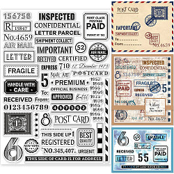 GLOBLELAND Vintage Air Tickets Clear Stamps Postmarks Postage Postcards Silicone Clear Stamp Seals for Cards Making DIY Scrapbooking Photo Journal Album Decoration, 11.7x8.3inch/29.7x21cm