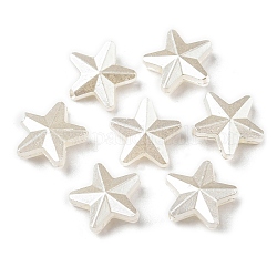 Perles en ABS imitation nacre, étoiles du nord, 11x11x4mm, Trou: 1.6mm