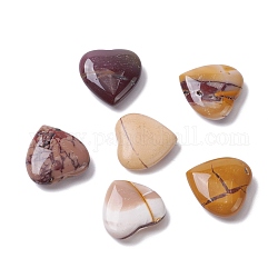 Pietra naturale dell'amore del cuore di mookaite, pietra di palma tascabile per il bilanciamento del reiki, 20~20.5x20~20.5x6~7.5mm